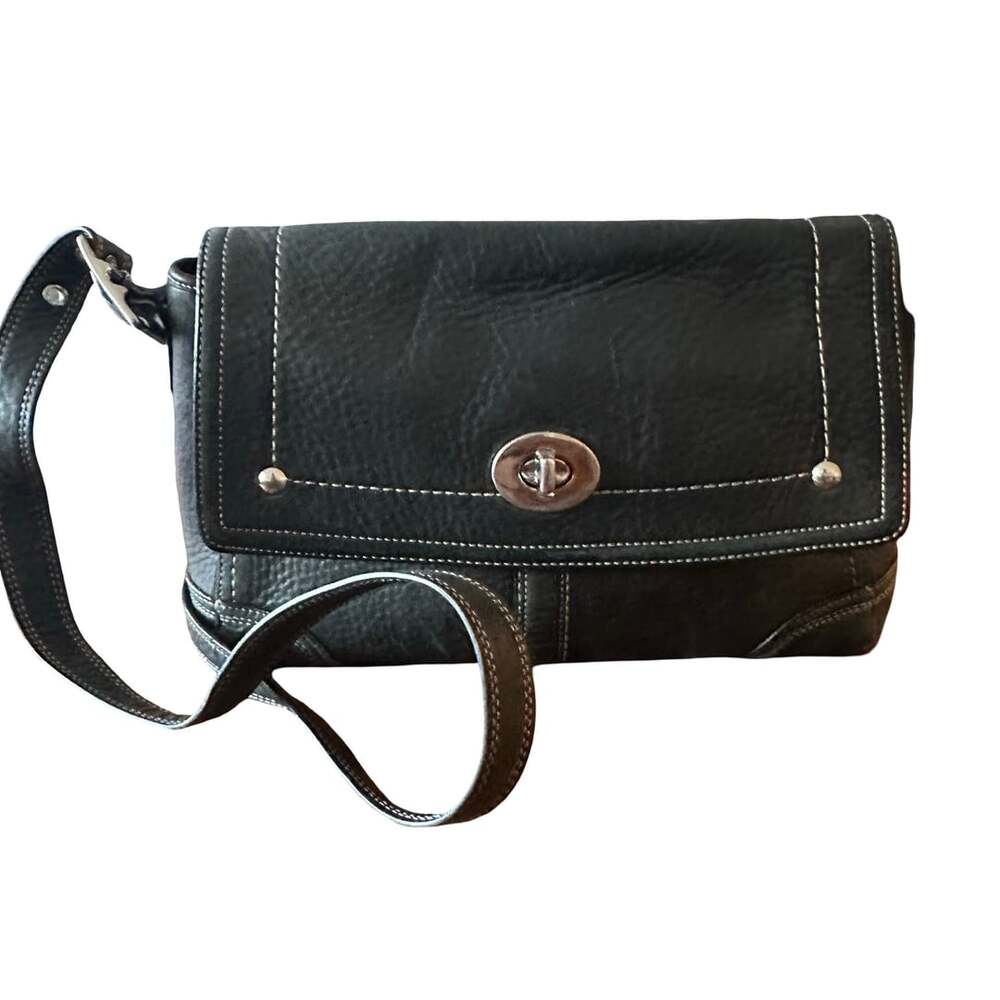 Coach Leather Turnlock Shoulder Bag F13957
